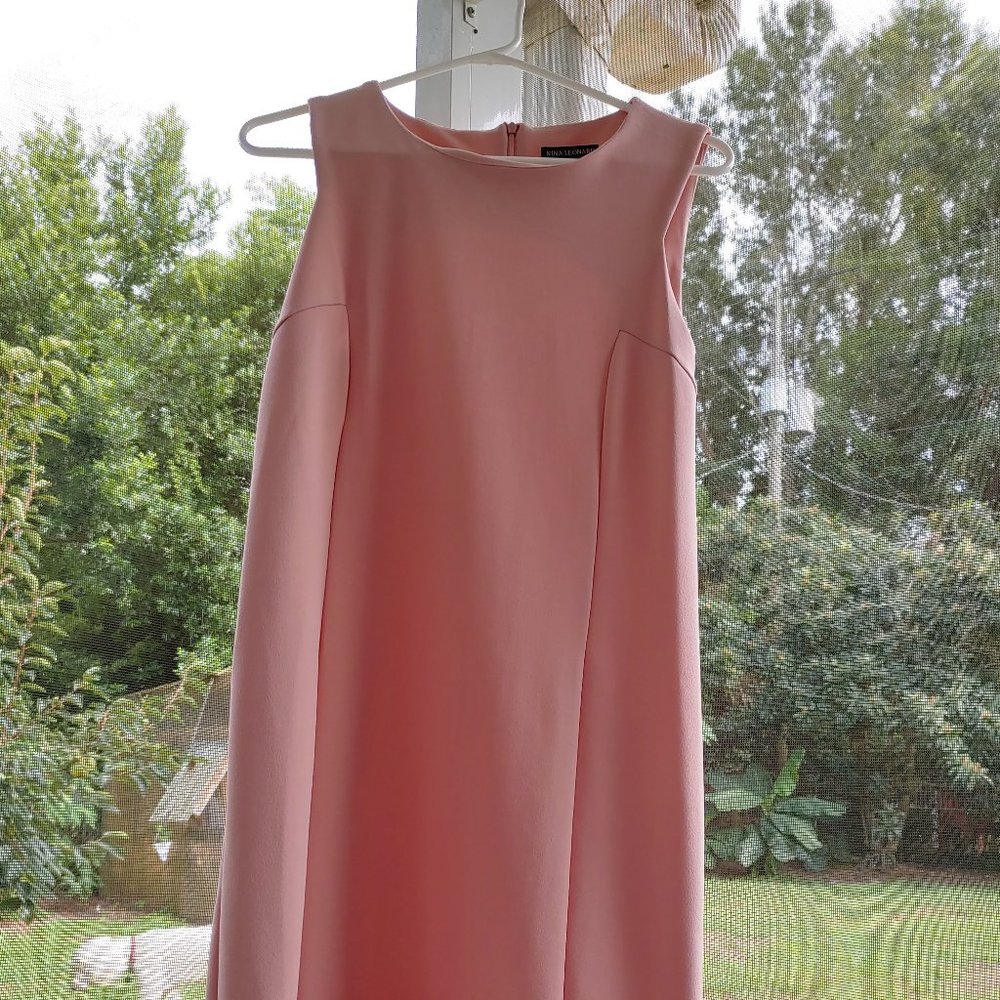 Nina Leonard Pink dress with ruffles